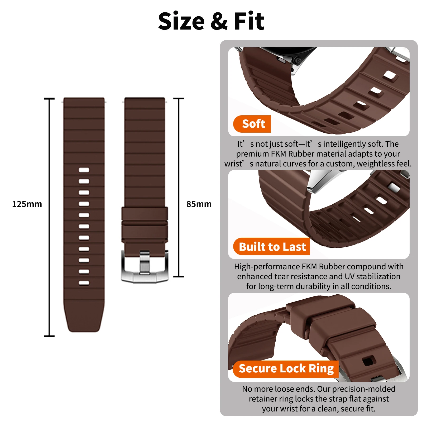 22mm Sport Rubber Bandje voor  - Runners Gear recensie en prijs